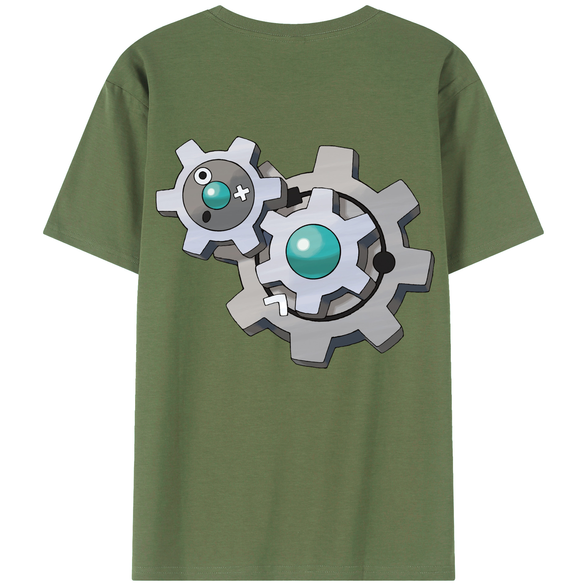 （画像用） ポケットモンスター Pokémon 綿100％ メンズ半袖Tシャツ（バックプリント） 通気性
